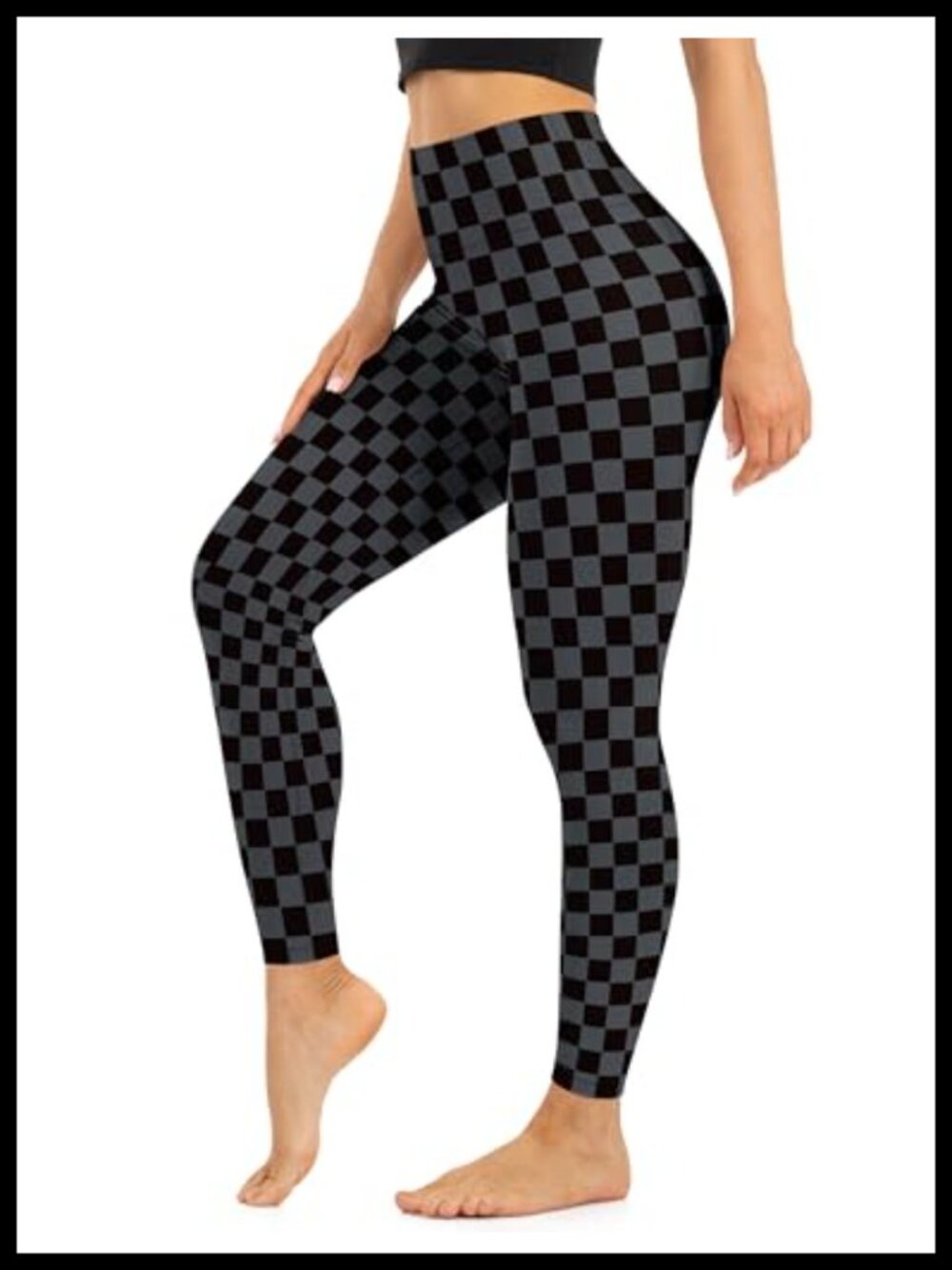 High Waist Tummy Control Leggings 92% Polyester 8% Spandex Yoga Running